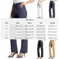 thumbnail image 3 of Cagogo Women Straight Leg High Waisted Trousers with Pockets Basic Office Long Pants Dressy Casual Work Trousers Business Formal Stretch Fit Travel Wear, Gray M, 3 of 8