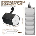 thumbnail image 2 of Sunglasses Organizer 6Slot, 2 Pack Black Eyeglasses Cases, Multiple Pairs Eyeglasses Storage Foldable Sunglasses Holder, 2 of 6