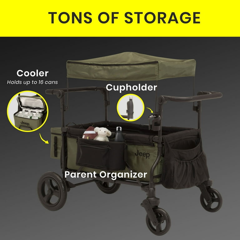 Jeep Deluxe Wrangler Wagon Stroller - Green
