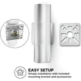 thumbnail image 3 of Home Zone Security Modern Outdoor LED Sconce Wall Light for Porch, Entryway, & Garage - 3000k 1500 Lumens 20W Hardwired - White (4 Pack), 3 of 7