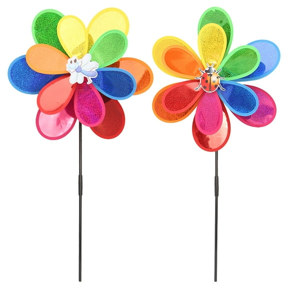Sequins Windmill Whirligig Spinner Home Yard Garden Decor Kids Toy