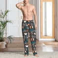 thumbnail image 2 of Susaid Coffee Lover Print Print Mens Pajama Pants Set Sleep & Lounge Pants, PJ Bottoms with Pockets and Button Fly-3X-Large, 2 of 6