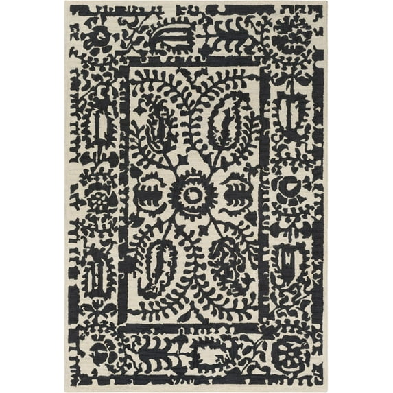Surya Armelle ARM-1021 Black, Cream 2' x 3' Rug