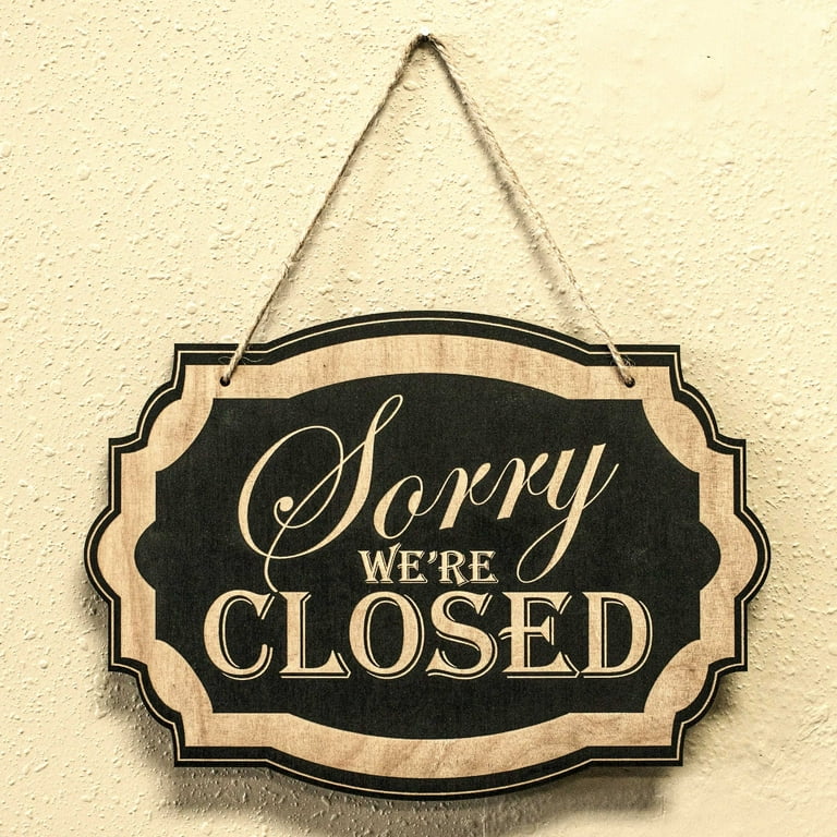 Sorry We're Closed - Black Door Sign 7x9.5in Sorry We're Closed - Black Door Sign 7x9.5in