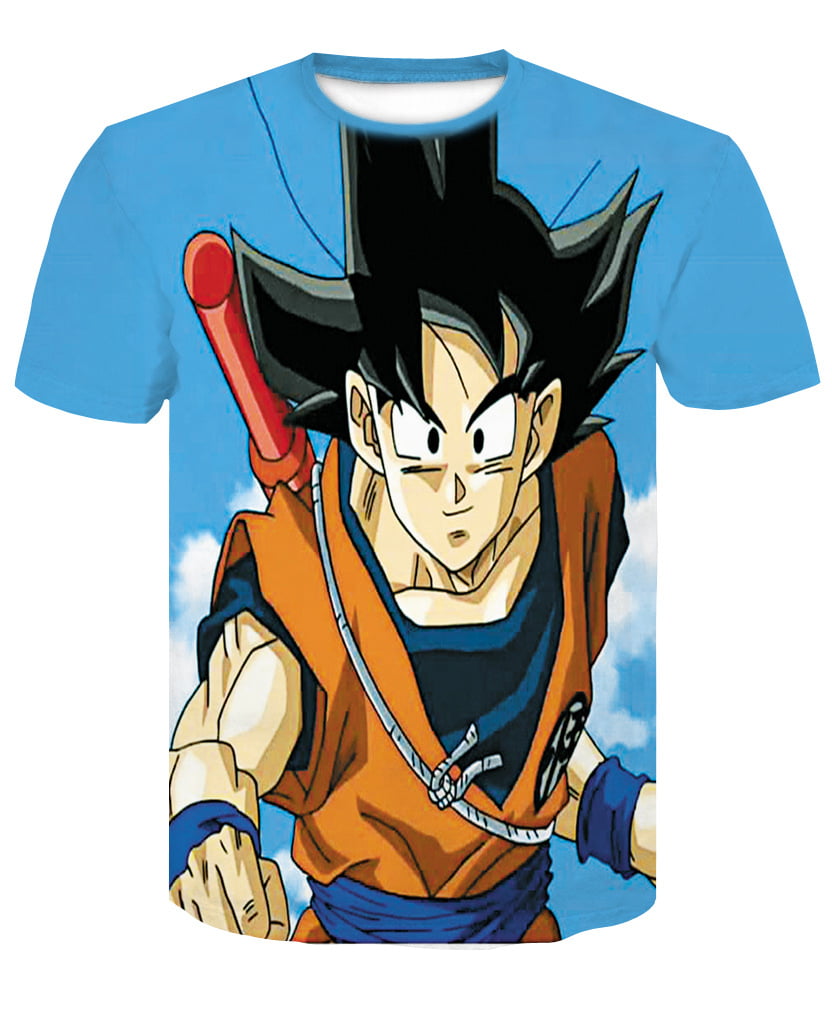 Boy Men Dragon Ball Goku 3D T-Shirts Short Sleeve Vegeta Cycling Super Saiyan US