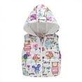 thumbnail image 4 of Toddler Baby Girls Cartoon Pattern Cute Zipper Windproof Sleeveless Vest Coat, 4 of 9