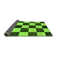 thumbnail image 2 of Ahgly Company Indoor Round Checkered Green Modern Area Rugs, 4' Round, 2 of 4