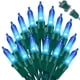 thumbnail image 1 of Cadena de luces LAMPHOME 100 Mini, azul, 6,6 m, para interiores y exteriores, 1 of 8