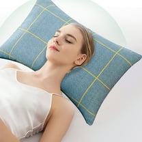 sruoe Pillows for Bed Clearance, Queen Size Pillows, Extra Firm Soft Comfort Standard Pillows, High Elasticity Side and Back Sleeper Pillow Core for Hotel, Home, Polyester