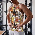 thumbnail image 5 of Hirioo Cats & Dogs Group for Men's Workout Tank Top Sleeveless Shirts Quick Dry for Men-3X-Large, 5 of 7