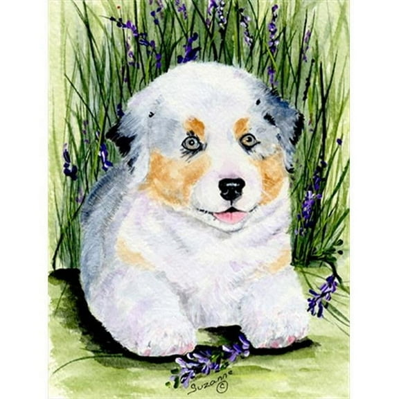 28 x 40 in. Australian Shepherd Flag Canvas House Size