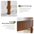 thumbnail image 3 of YOCWO Roman Column Round Dining Table with Drawer Storage, Circle Kitchen Table for 4-6, Large Wood Dinner Table, Wooden Fluted Pedestal Dinning Table for Dining Room, Mid Century Modern Style, 3 of 7