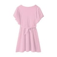 thumbnail image 4 of TAIAOJING Toddler Girls Dress Ruffle Sleeve Chiffon Bow Swing Pleated Soild Wedding Party Princess Dresse For 7-8 Years, 4 of 4