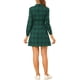 thumbnail image 3 of INSPIRE CHIC Vestido Casual de Camisa de Botones de Manga Larga a Rayas para Mujeres XS Verde, 3 of 7