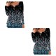 thumbnail image 1 of Minnieouse Camisa de mujer Poliéster Cuello en V Estampado de flores Transpirable Lavable Blusa de manga larga Interior Exterior Compras Camisas flores negras S 2Conjunto, 1 of 6