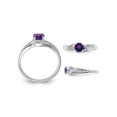 thumbnail image 3 of 1/3 Carat (Ctw) Amethyst Ring in Sterling Silver with Diamond Accent, 3 of 5