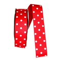 thumbnail image 1 of Reliant Ribbon 5202-695-09K 10.5 in. 50 Yards Grosgrain Aspirin Dots Ribbon, Red & White, 1 of 1