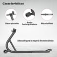 thumbnail image 4 of Caballete para moto Negro Mach Generico Acero 67 Cm Universal Trasera Ajustable 120 Kg, 4 of 6