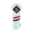 thumbnail image 1 of RAM Couvre-chefs en Cuir de STYLE Rétro de GOLF PREMIUM Blanc Rétro, 5 Bois, 1 of 2