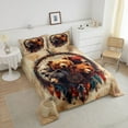 thumbnail image 4 of Bear Comforter Set Dream Catcher Quilt Bed Set,Boho Feather Bedding Sets s,Woodland Animals Duvet Insert Exotic Bohemian Decor, 4 of 7