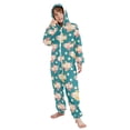 thumbnail image 5 of Airplane Flower Pattern One Piece Pajamas Soft Jumpsuit Cozy Sleep and Play Romper Zipper and Pockets 5T-6T, 5 of 8
