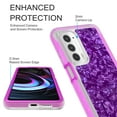 thumbnail image 3 of Samsung Galaxy S22 Plus Case, Rosebono Hybrid Graphic Design Pattern Hard Back Pannel Cover Case For Samsung Galaxy S22 Plus (Purple Shell), 3 of 4