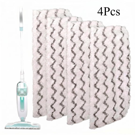4 Pack Replacement Steam Mop Pads, Washable Reusable Microfiber for Shark S1000 S1000A S2001 S1000WM S1000C S1001C, for All Hard Floor Clean