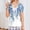 Blue, variant on Mastectomy Shirts with Drain Pockets Tear Away Side Shoulder Surgery Tops for Women Chemo Shirts for Port Access Red M