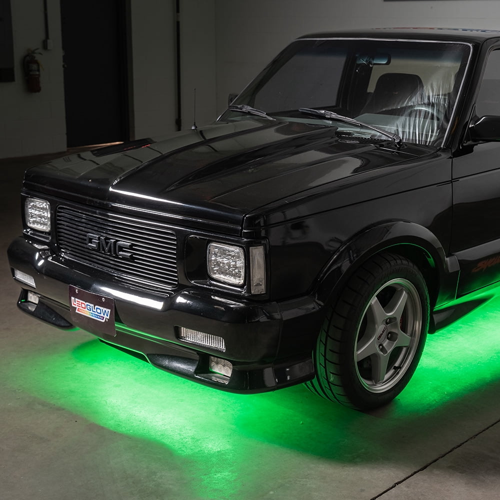 LEDGlow 6pc Green Flexible LED Slimline Truck Underbody Underglow Lighting Kit
