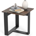 thumbnail image 1 of Gymax End Table Industrial Sofa Side Table w/ Metal Frame for Small SpaceBedroom, 1 of 10