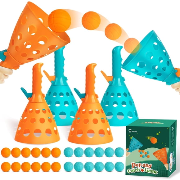 Pop and Catch Ball Game Punkdog con 24 bolas y 4 cestas