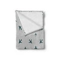 thumbnail image 2 of Airplane Soft Flannel Fleece Throw Blanket, Diagonal Stripes Travel Silhouettes Vacation Aviation, Cozy Plush for Indoor and Outdoor Use, 70" x 90", Petrol Blue Black White, by Ambesonne, 2 of 5