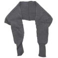 thumbnail image 1 of Fashion Korean Style Autumn Winter Unisex Knitted Scarf Cape Shawl with Sleeves (Dark Grey), 1 of 3