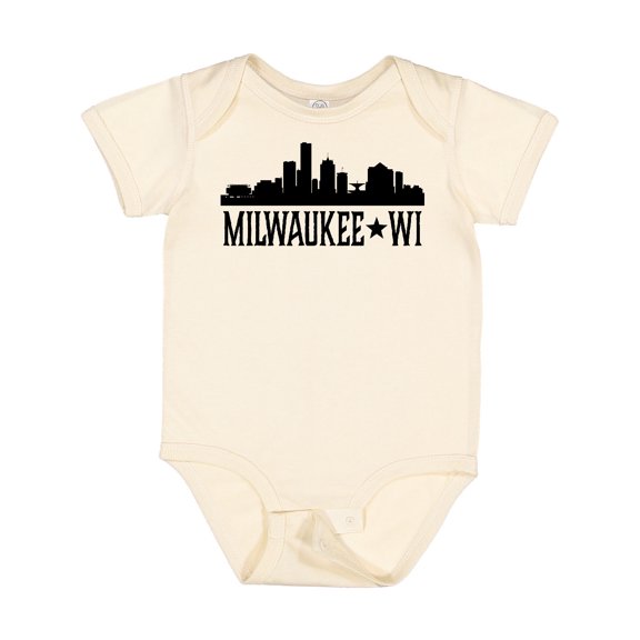 Inktastic Milwaukee Wisconsin City Skyline Boys or Girls Baby Bodysuit