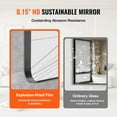 thumbnail image 3 of VEVOR Wall Mounted Makeup Mirror, 0.15" Thick, 22" x 30" Mirror with Aluminium Alloy Frame & Explosion-Proof Film, Scratch-Resistant Mirror with Z-Shaped Bracket, Fit for Bathroom/Bedroom, 3 of 9
