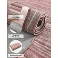 thumbnail image 3 of Wonnitar 2' x 6' Hallway Runner Rug, Washable Scalloped Kitchen Rug, Non Slip Low Pile Runner Mat Farmhouse Striped Indoor Accent Rug for Entryway Bedroom Laundry Bathroom, Pink, 3 of 7