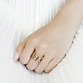 thumbnail image 5 of Bague en Acier Inoxydable avec Pierre pour Femmes, Style Pierre Sans Pierre, Taille 7, 5 of 5