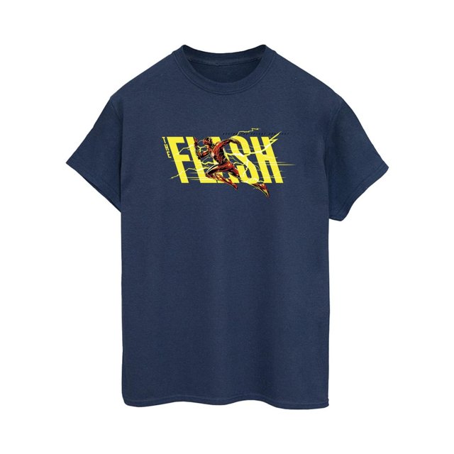 DC Comics Womens le T-Shirt en Coton Boyfriend Flash Dash
