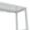 thumbnail image 3 of FESTIVO 32 in. White Wood Buffet Bar Cabinet Shelf Storage with Wine Rack with Marbling Pattern Countertop, 3 of 7