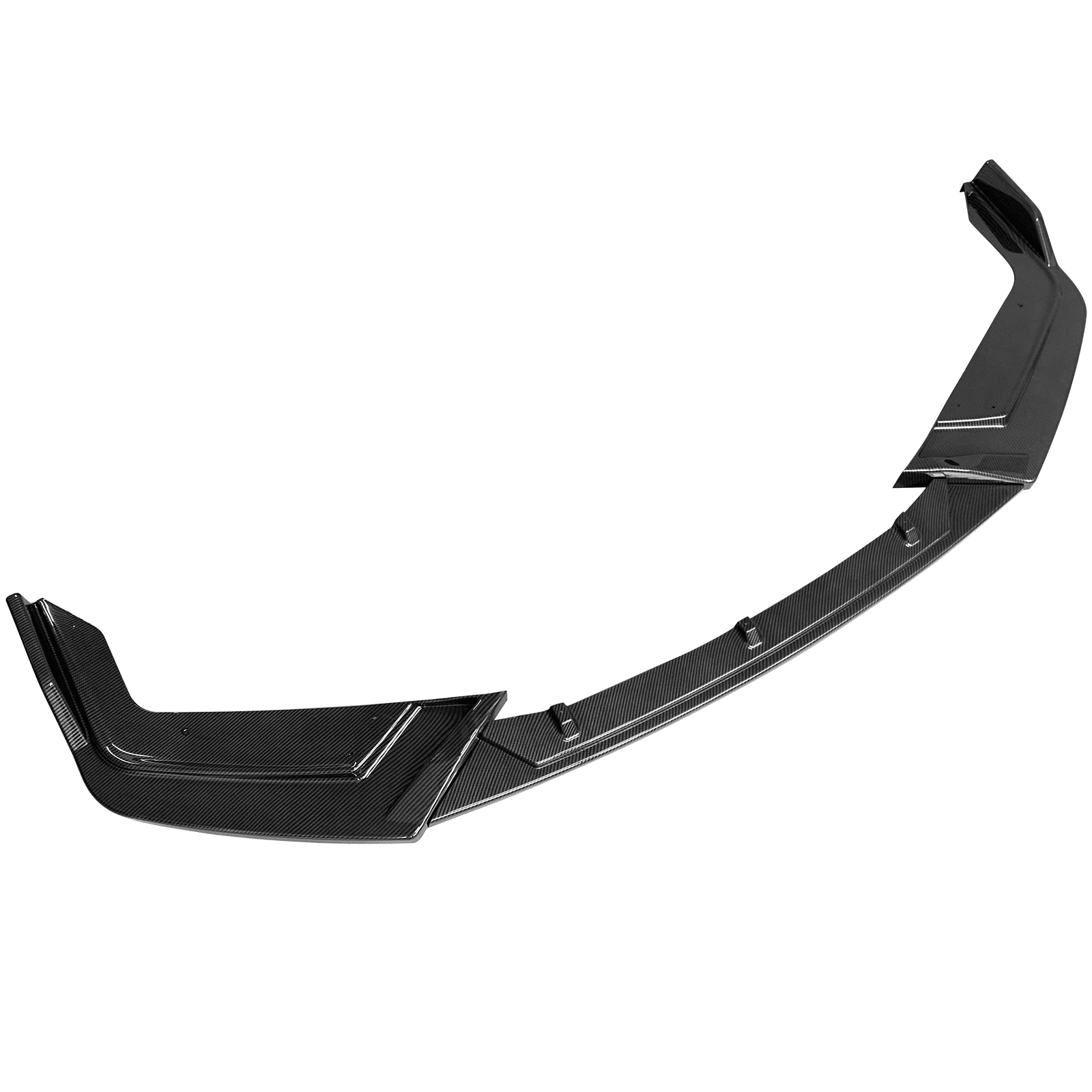 Ikon Motorsports Front Bumper Lip Compatible With 17-21 Honda Civic Hatchback & Si IKON Style Carbon Fiber Print Front Air Dam Chin Spoiler Splitter 3PCS
