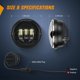 thumbnail image 2 of Faros antiniebla LED Nilight para motocicleta, 4,5 pulgadas, para Harley Davidson, 2 of 9