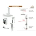 thumbnail image 3 of Boyel Living 12 inches Shower System Ceiling Mount 3-Functions Square Shower Faucet Set with Handheld Shower,Chrome, 3 of 10