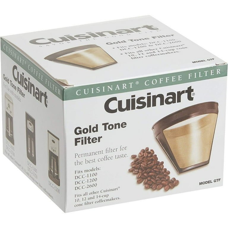 Cuisinart Coffee Maker Filter Cuisinart Gold Tone Permanent Coffee Filter   10-12 Cup Cone For DCC & CHW Series Coffee Makers