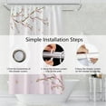 thumbnail image 6 of Cherry Blossom Shower Curtain Japan Pink Floral Landscape Shower Curtains for Girly Woman Bathroom Decor Accessories Waterproof Polyester Fabric with Hooks, 72 x 84 Inch, 6 of 6