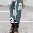 thumbnail image 2 of qkdmdw Womens Halloween Leggings Plus Size Horror Print Legging Tights Soft Comfy Ankle Length Pants Fashion Fall Clothes, 2 of 7