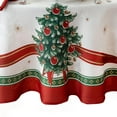 thumbnail image 1 of Elrene Home Fashions Nappe en Tissu Résistant aux Plis de Noël, Décoration de Table de Fête, 60"x84 Pouces Ovale, Multi, 1 of 1