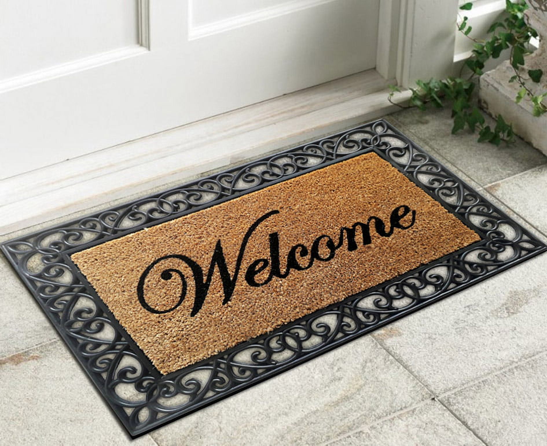 18 x 30 Welcome Mat Entrance Outdoor Entry Decorative Rubber Mat