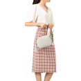 thumbnail image 3 of Bandolera acolchada Lola Mae, bolso de hombro en L, gris, 3 of 7