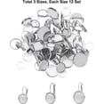 thumbnail image 6 of 3 Sizes 12/14/18mm Leverback Earring with Cabochons 36 Sets Stainless Steel Leverback Earring Base Round Earring Blanks with Glass Cabochons Settings, 6 of 8