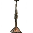 thumbnail image 2 of Meyda 144725 12 in. Square Winter Pine Tall Pines Pendant, Antique Copper & Silver Mica, 2 of 5